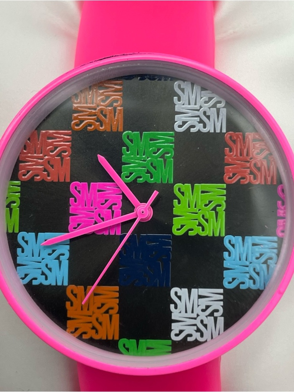 Steve Madden multicolor pink silicon fashion hand watch - Picture 5 of 11